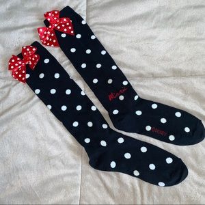 Disney Minnie Mouse Polkadot Bow Knee-high Socks